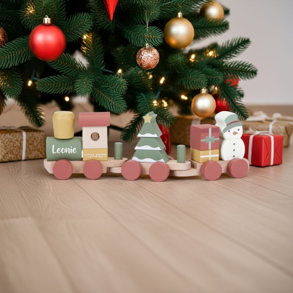 Holz-Zug Weihnachten - Bedruckt | Little Dutch
