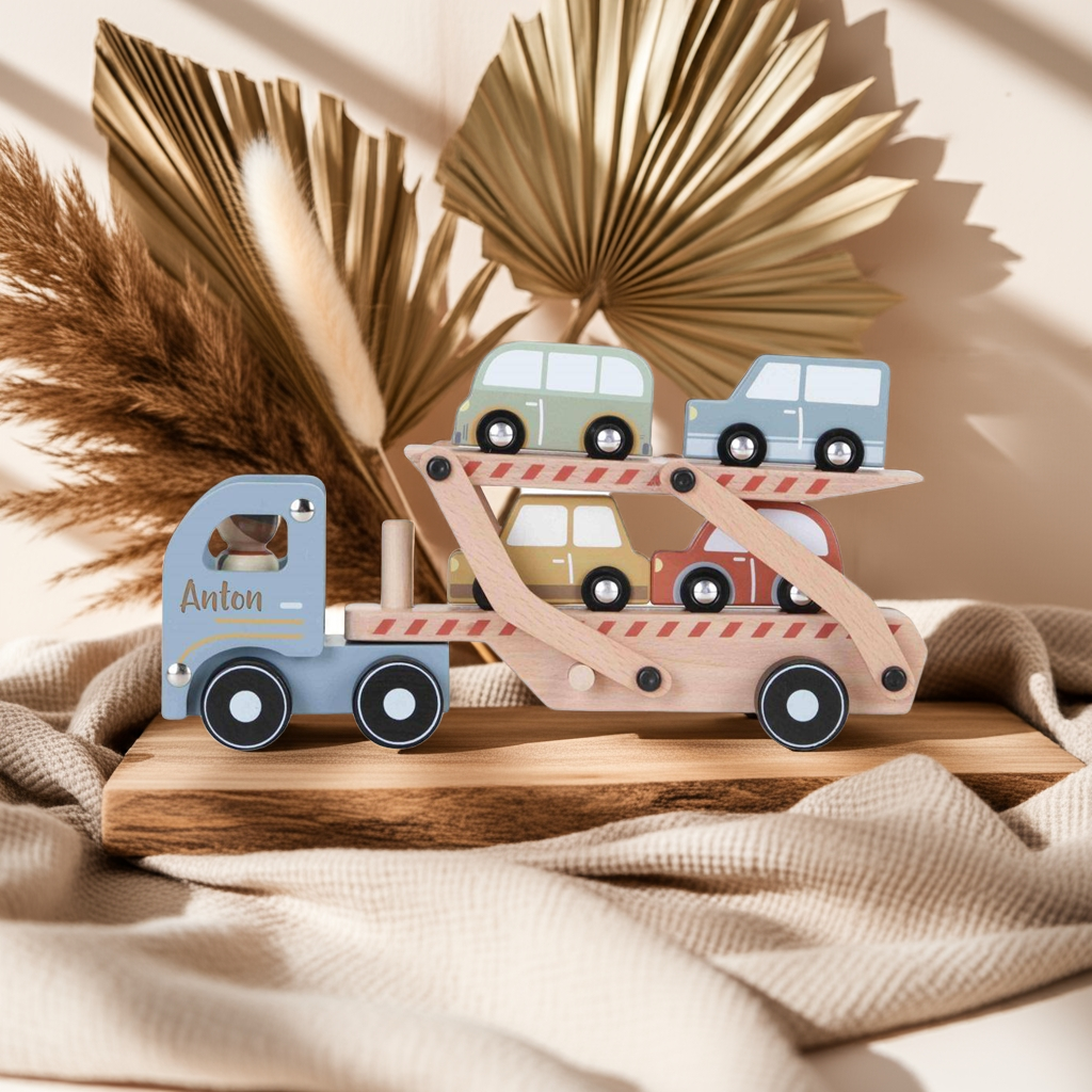 L'essentiel du transporteur de voitures en bois | Little Dutch