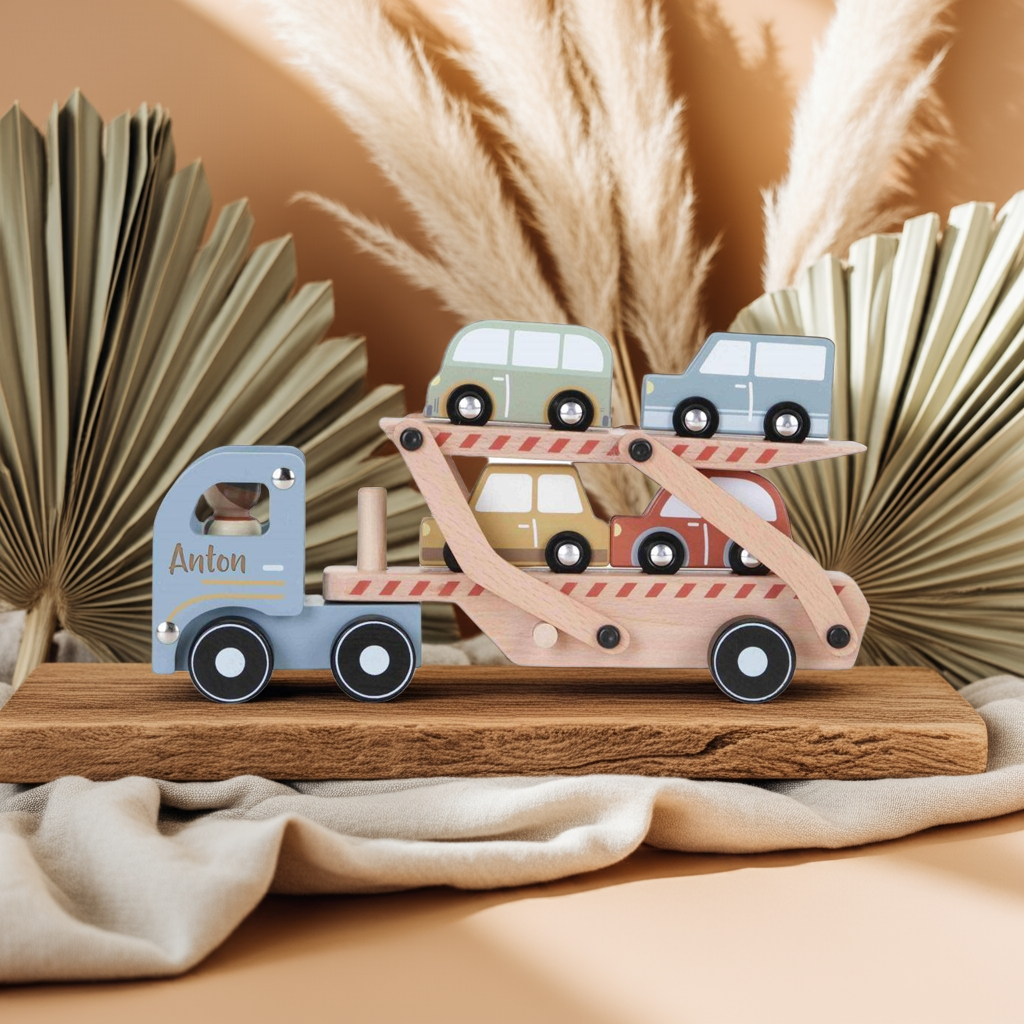 L'essentiel du transporteur de voitures en bois | Little Dutch
