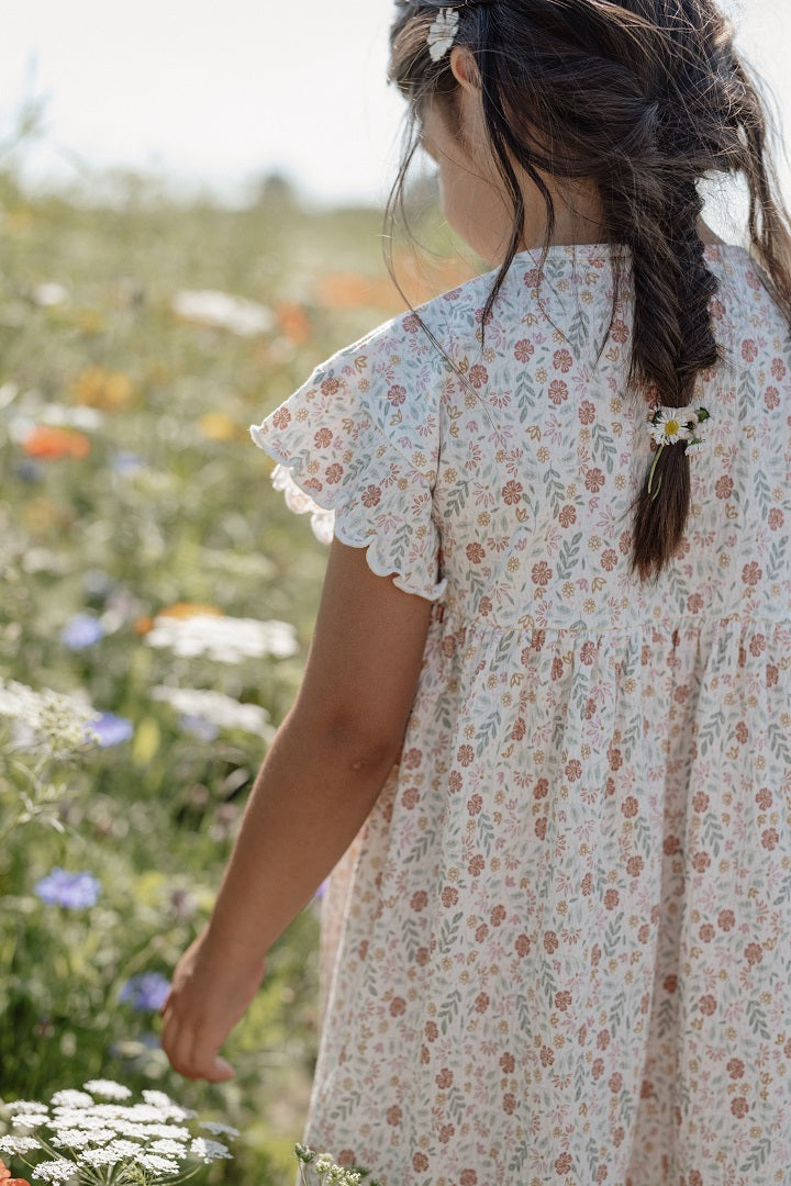 Kleid kurzarm Creme | Little Dutch