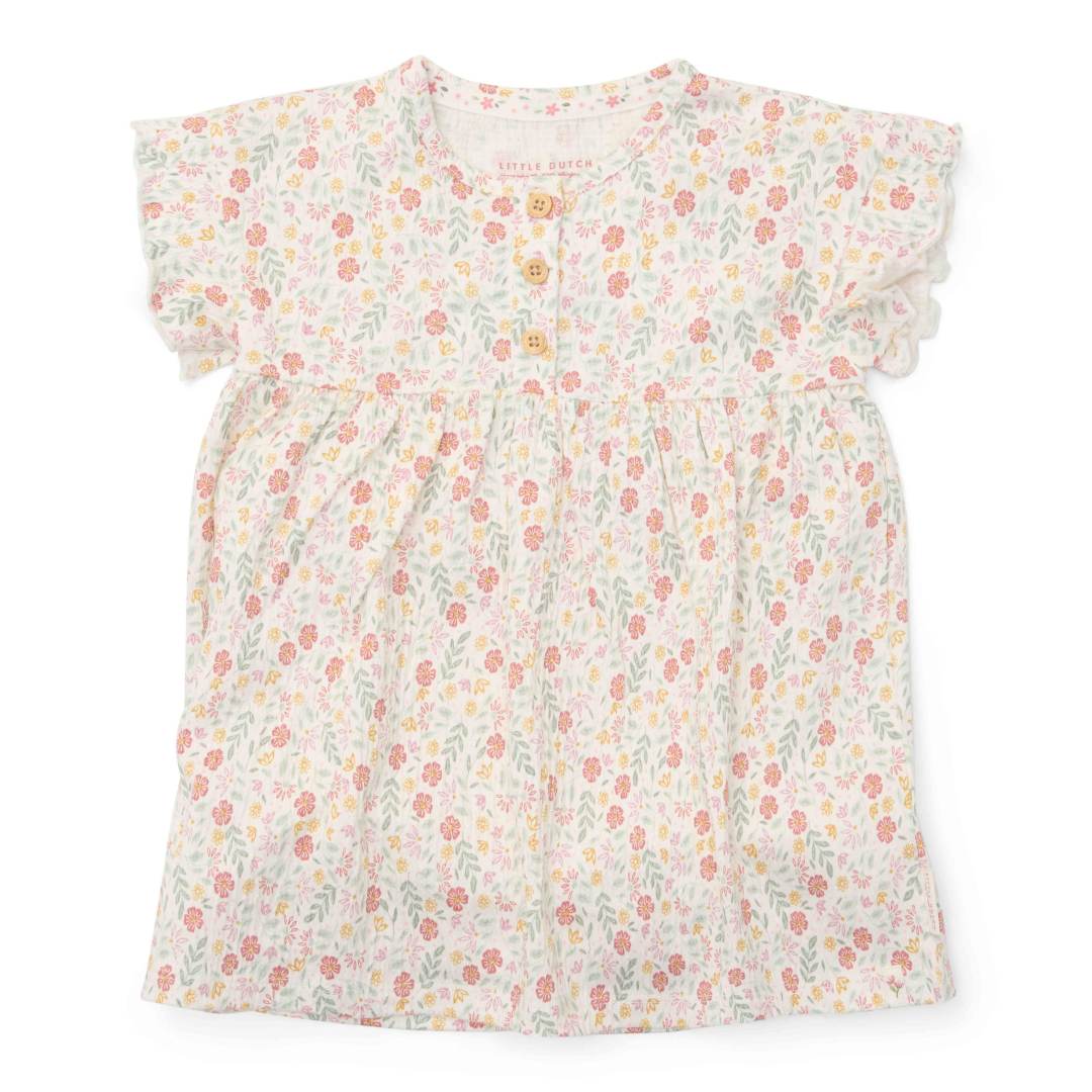 Kleid kurzarm Creme | Little Dutch