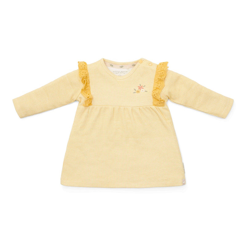 Kleid langärmlich Warm Yellow kariert - 44 - Little Farm | Little Dutch