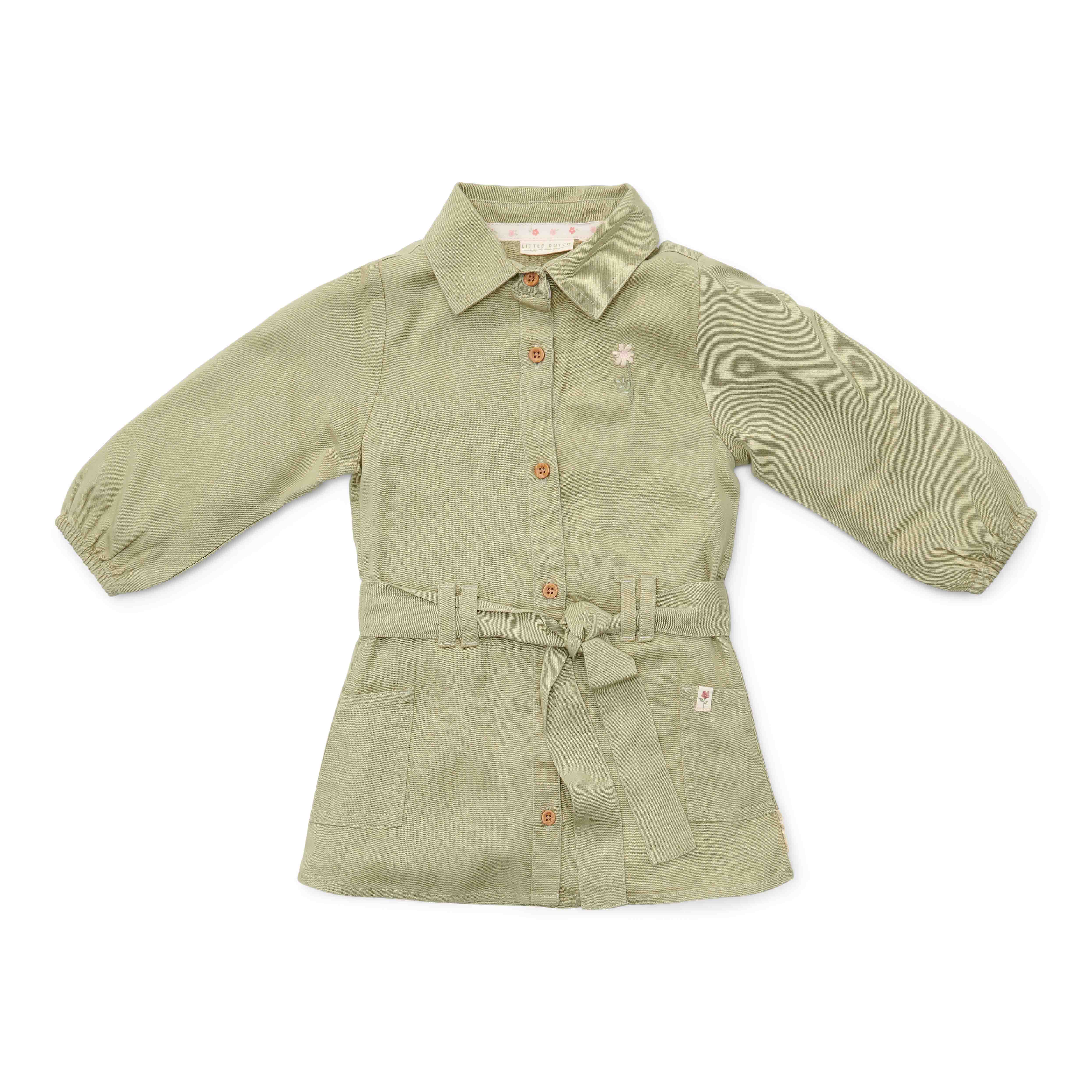 Kleid langärmlig Grün – Little Farm | Little Dutch