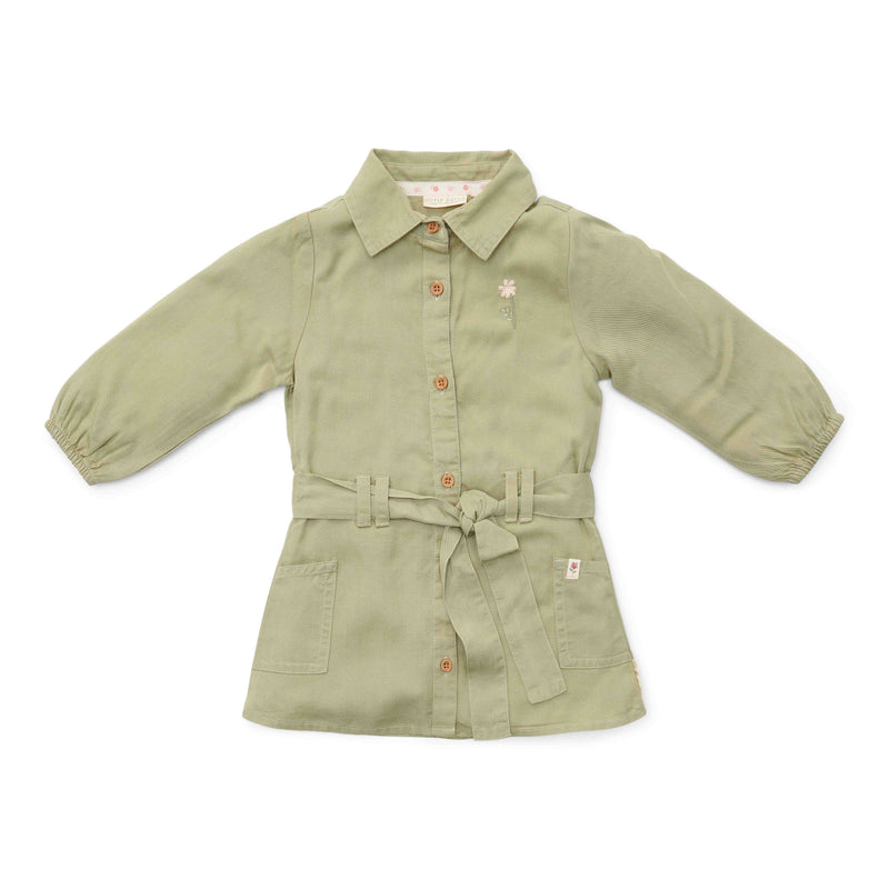Kleid langärmlig Grün – Little Farm | Little Dutch