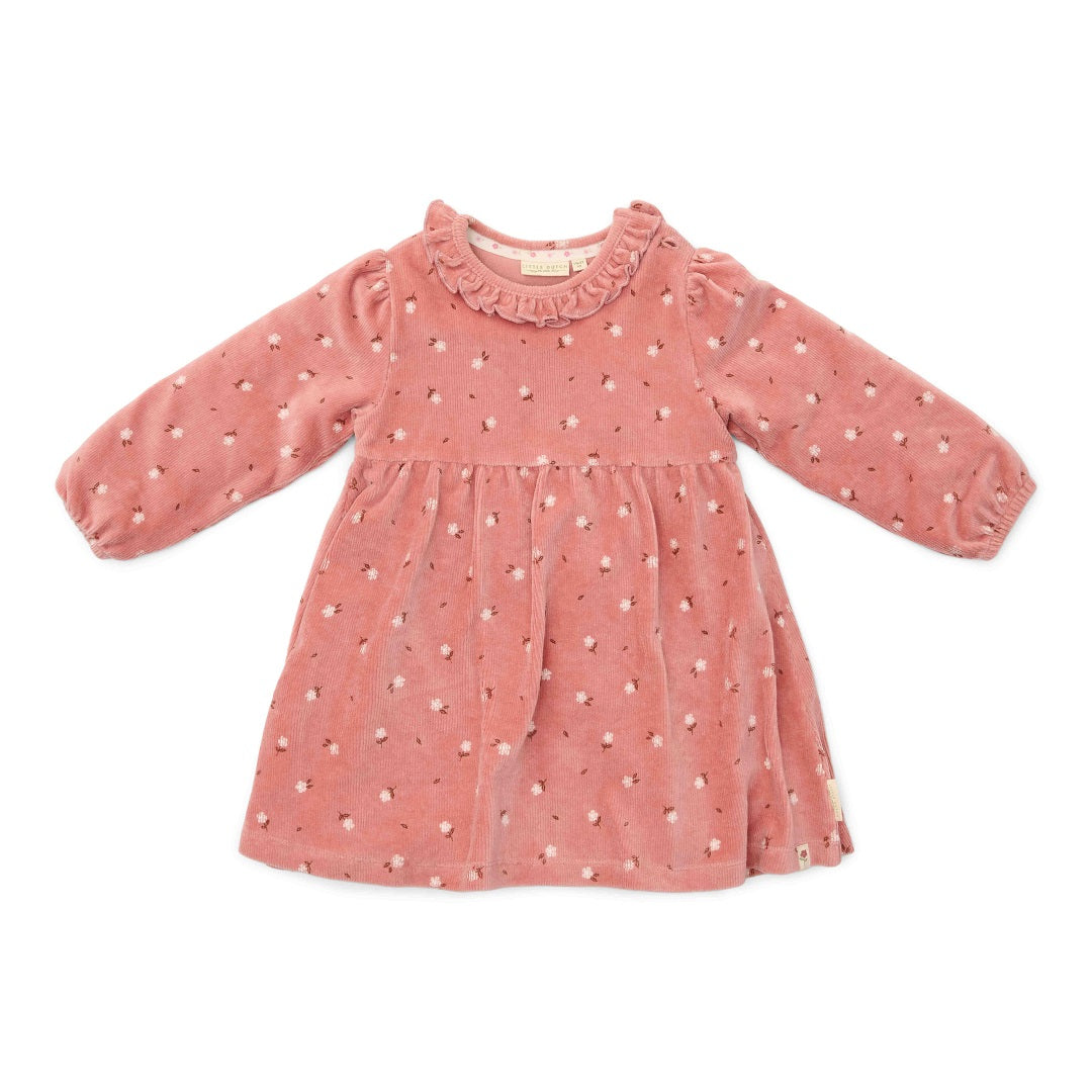 Kleid langärmlig Warm Rose Flowers – Little Farm | Little Dutch
