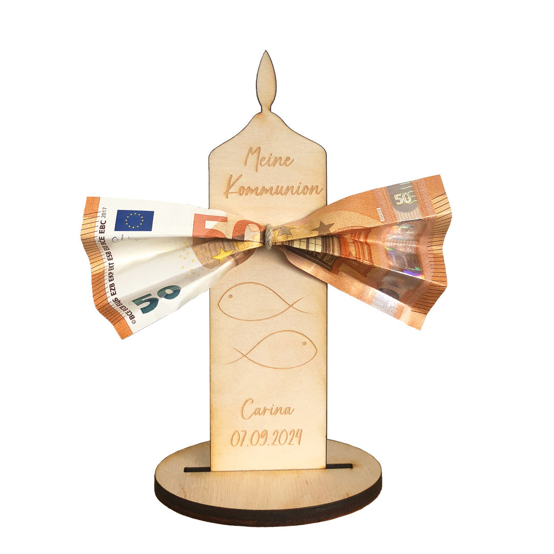Geld cadeau kaars | Smakelijke trekjes