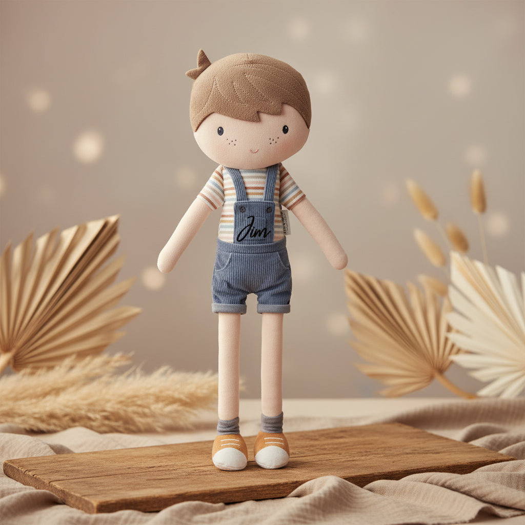 Kuschelpuppe Jim Vintage Sunny Stripes, 35 cm