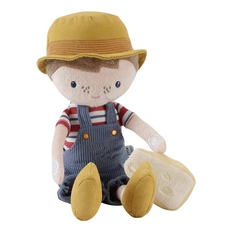 TOP DEAL - Kuschelpuppe Holländischer Bauer Jim mit Käse 35 cm | Little Dutch