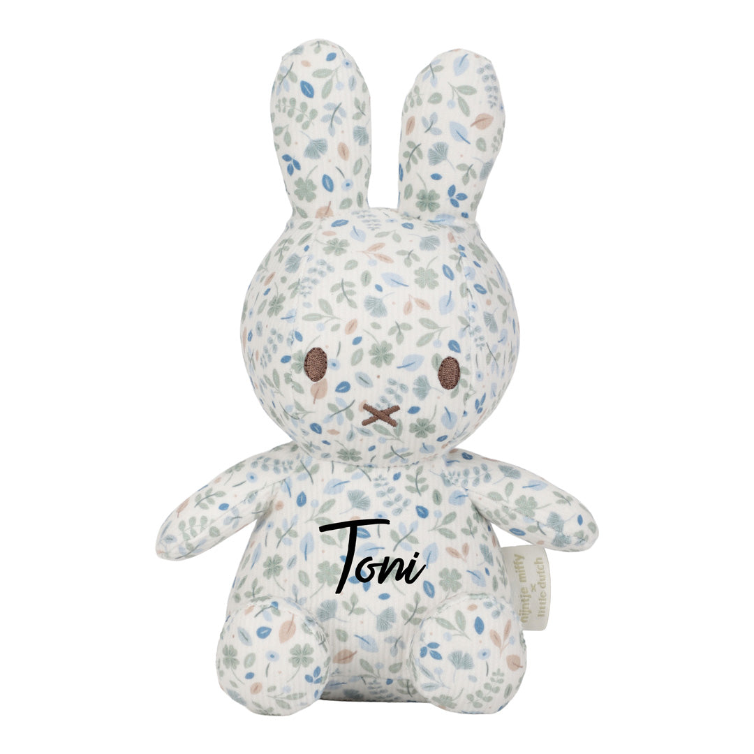Knuffelkonijn Geluksbladeren allover print, 20 cm | Little Dutch x Nijntje