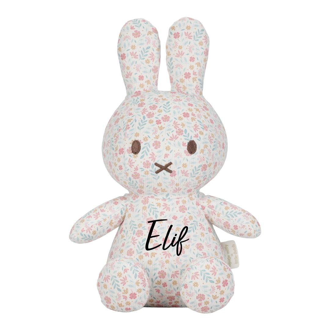 Knuffelkonijn Lucky Blossom allover print, 30 cm | Little Dutch x Nijntje