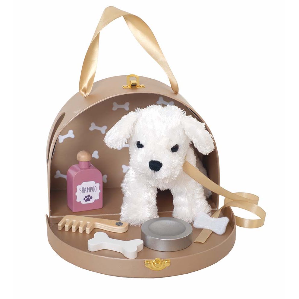 Kuscheltier Hund mit Tasche | JaBaDaBaDo