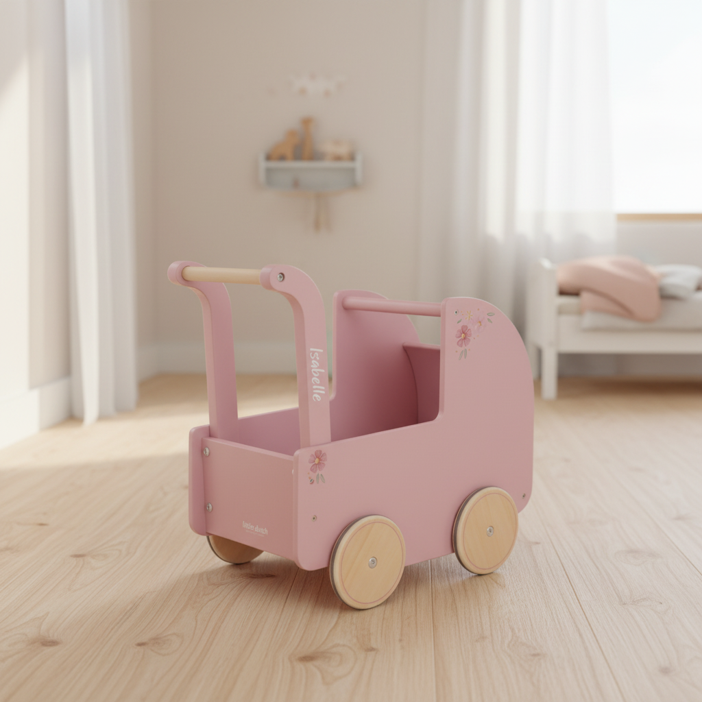 Puppenwagen Holz | Little Dutch
