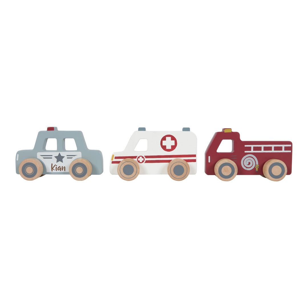 Hulpdienstenset van 3, hout | Little Dutch