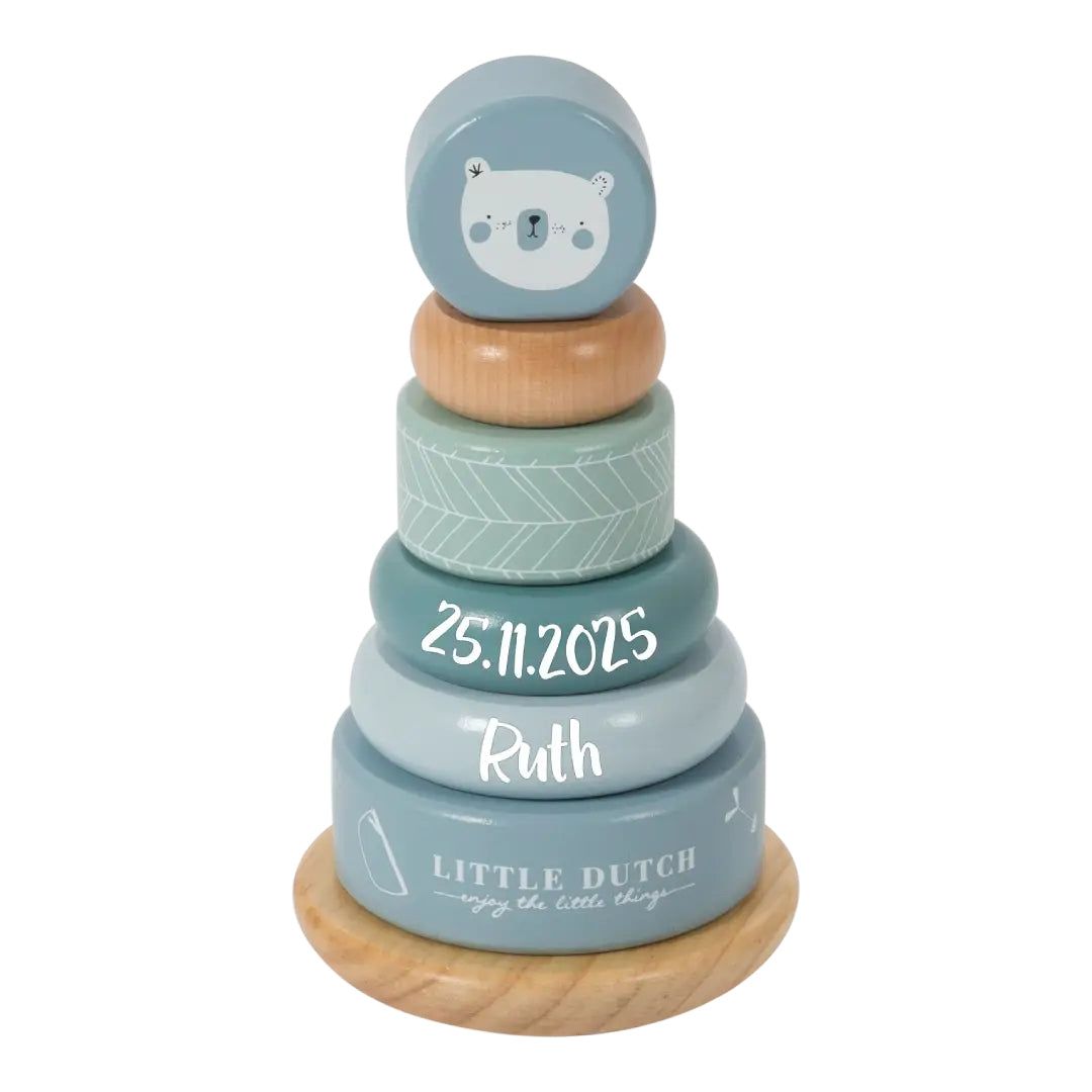 Stacking Tower Adventure Blue - Double-Sided | Little Dutch