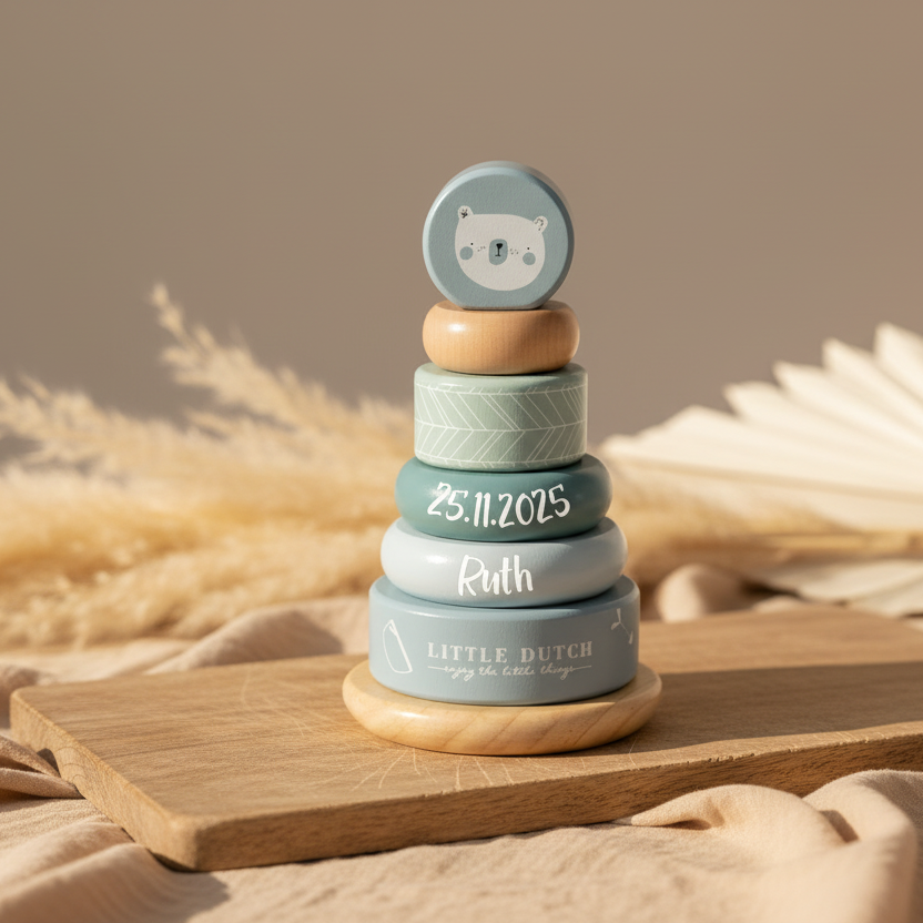 Stapelturm Adventure blue "Zur Geburt"| Little Dutch