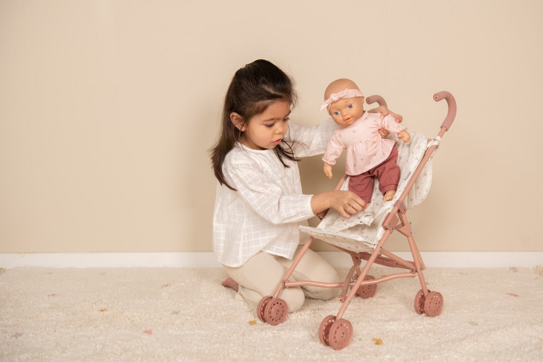 Metalen poppenbuggy inclusief buggytas | Little Dutch