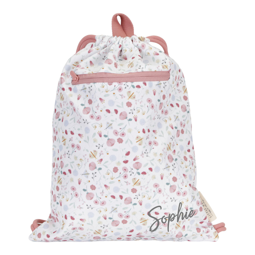 Drawstring bag Flowers &amp; Butterflies | Little Dutch