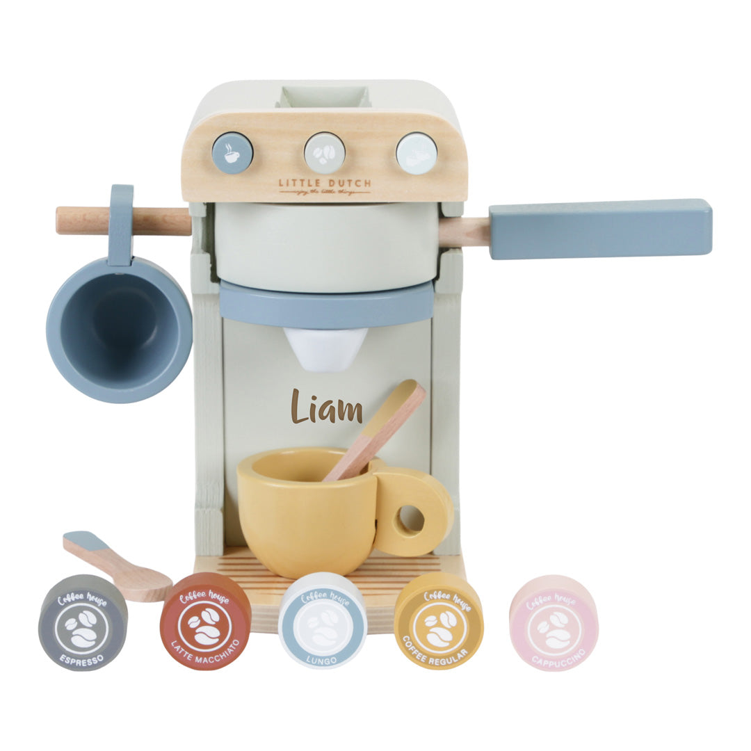 Kaffeemaschine Holz, klein, mint | Little Dutch