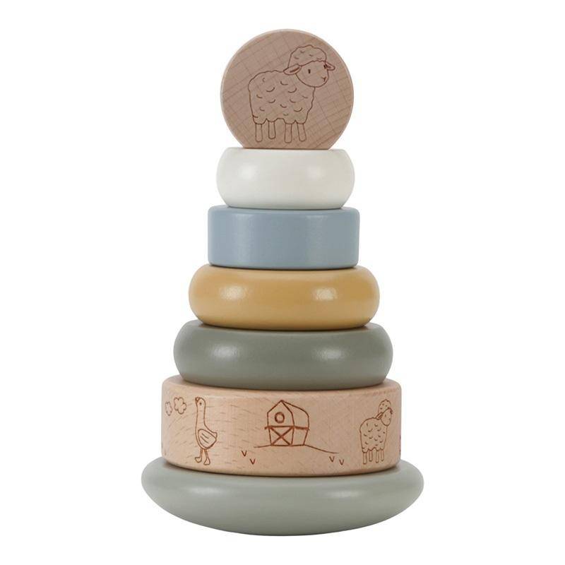 Little Farm Stacking Tower - Christening | Little Dutch