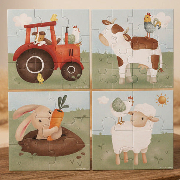 4 in 1 Puzzle-Set Little Farm | Little Dutch