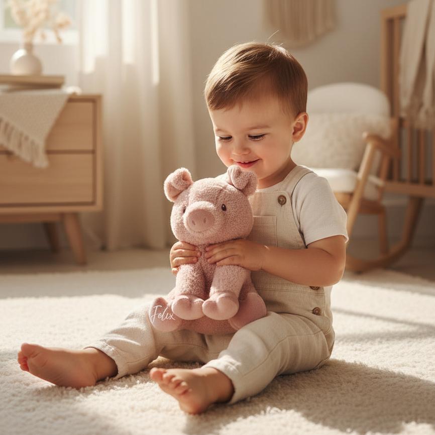 Kuscheltier Glücksschwein 25 cm Little Farm | Geschenk zur Geburt & Taufe