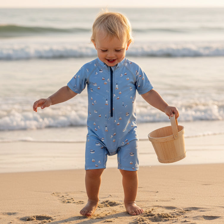 Swimsuit Sailors Bay Dark Blue, size 62/68 | Little Dutch