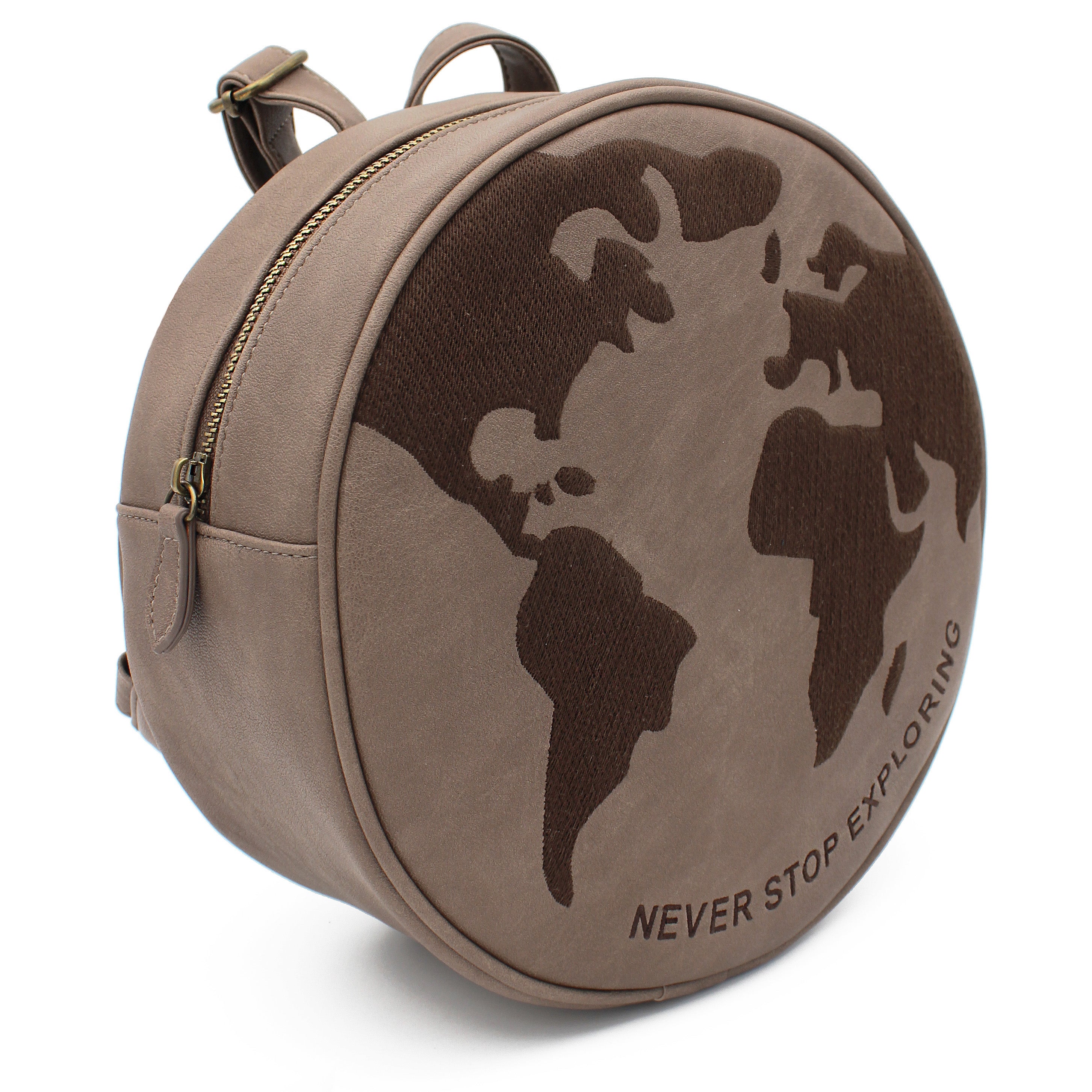 Columbus Globe Rugzak Groot, Bruin | Little Who