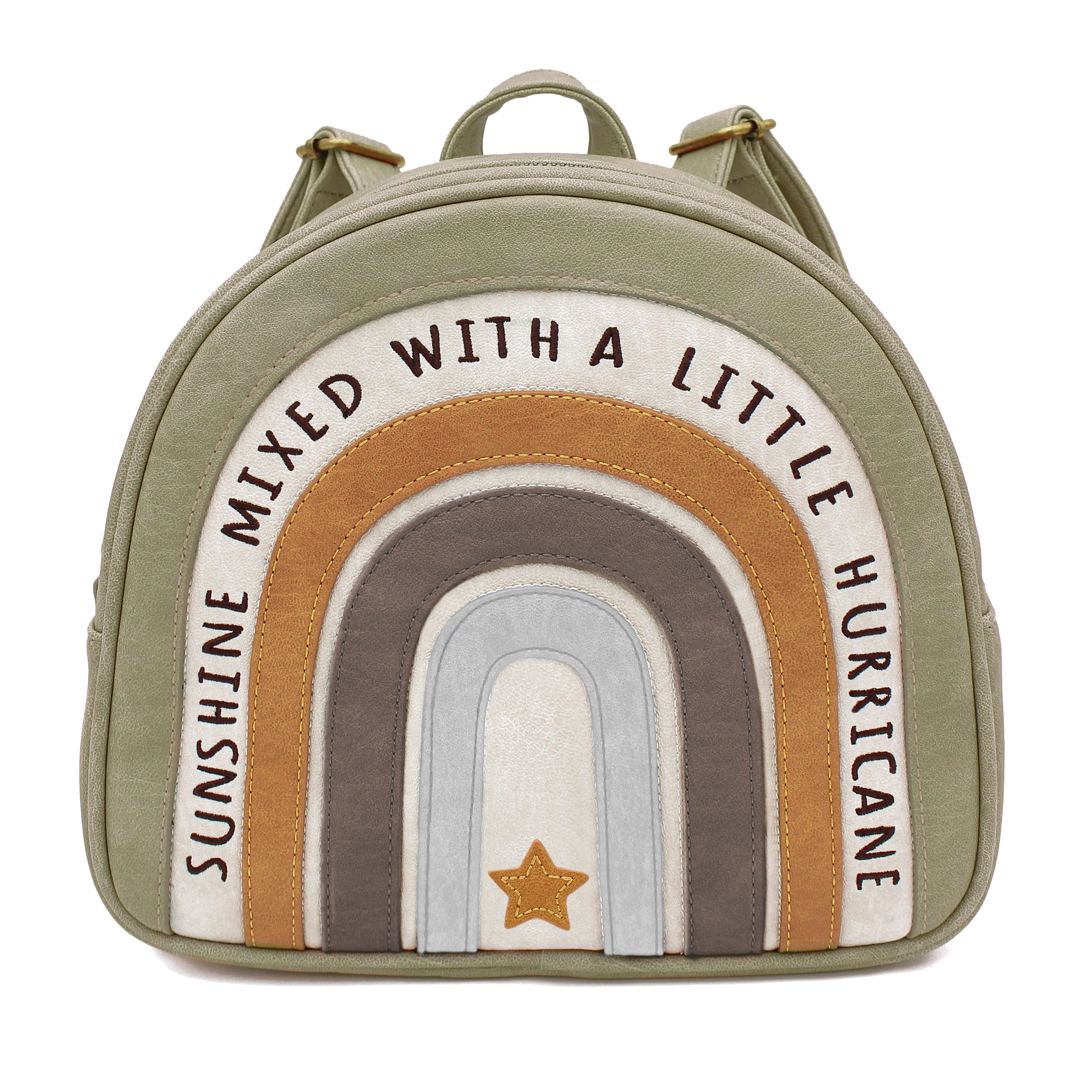 Rucksack Regenbogen groß, grün | Little Who