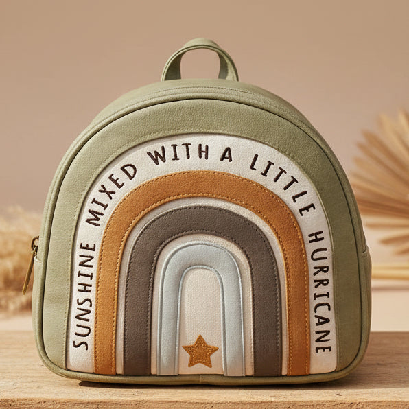 Rucksack Regenbogen groß, grün | Little Who