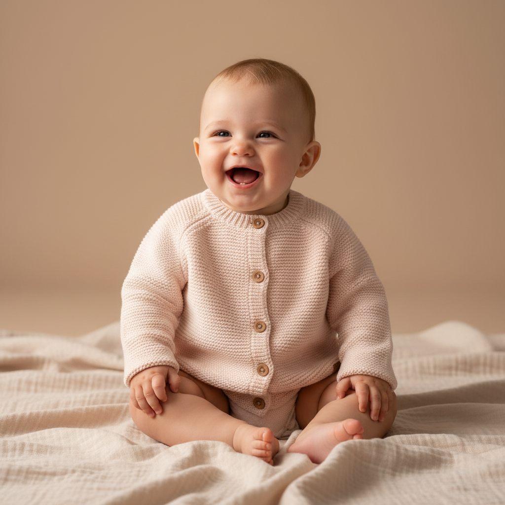 Strickjacke Flowers & Butterflies Pink | Little Dutch