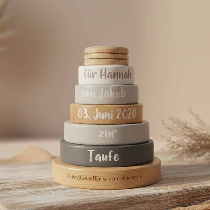 Stapelturm  Exclusive Edtion - Zur Taufe - Holz bedruckt