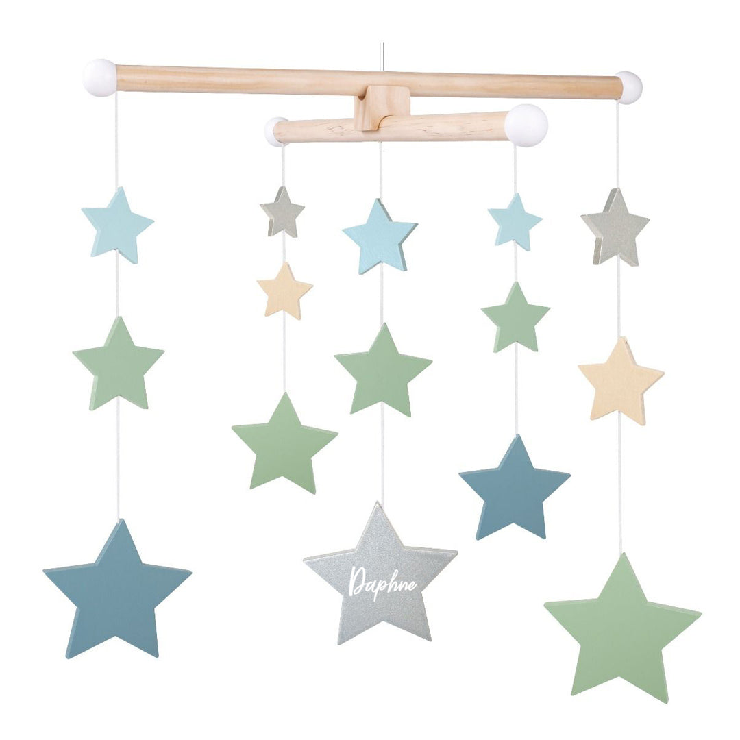 Mobile Sterne Holz bunt T268 | JaBaDaBaDo