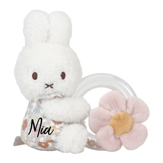 Rassel-Greifling Hase Vintage Little Flowers | Little Dutch x Miffy