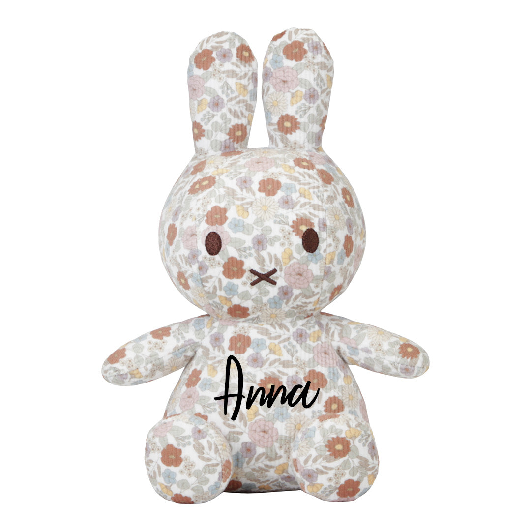 Cuddly bunny Vintage Little Flowers Allover, 35 cm | Little Dutch x Miffy