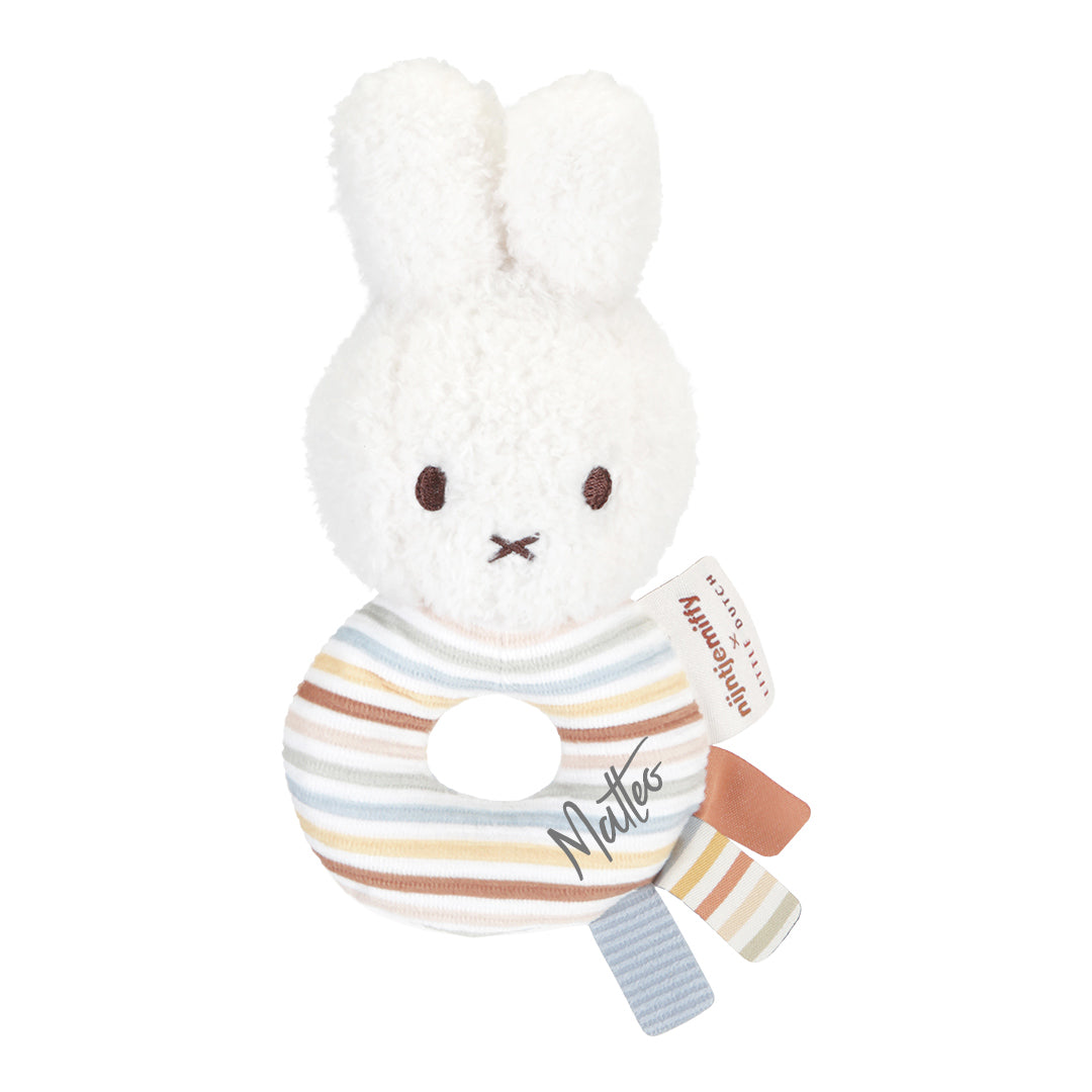 Rattle-Gripping Toy Bunny Vintage Sunny Stripes | Little Dutch x Miffy
