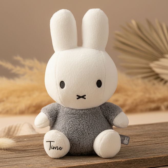 Kuscheltier Hase Fluffy blau, 25 cm | Miffy x Tiamo