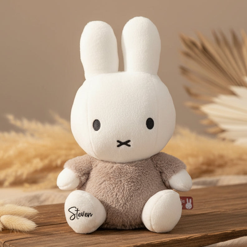 Kuscheltier Hase Fluffy 25 cm, taupe | Miffy x Tiamo