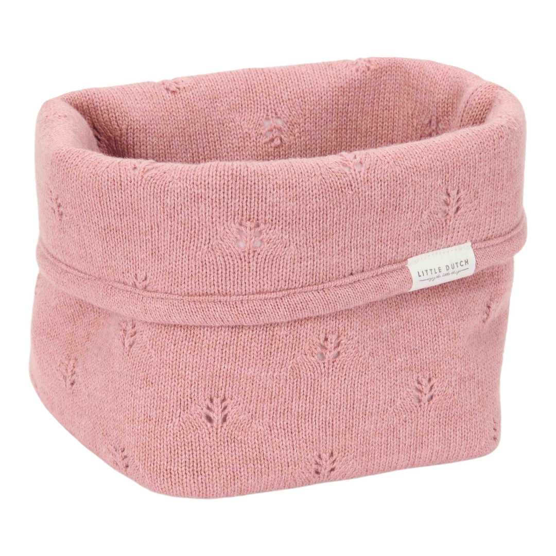 Klein geborduurd voedingsmandje - Pure Pink Blush | Little Dutch