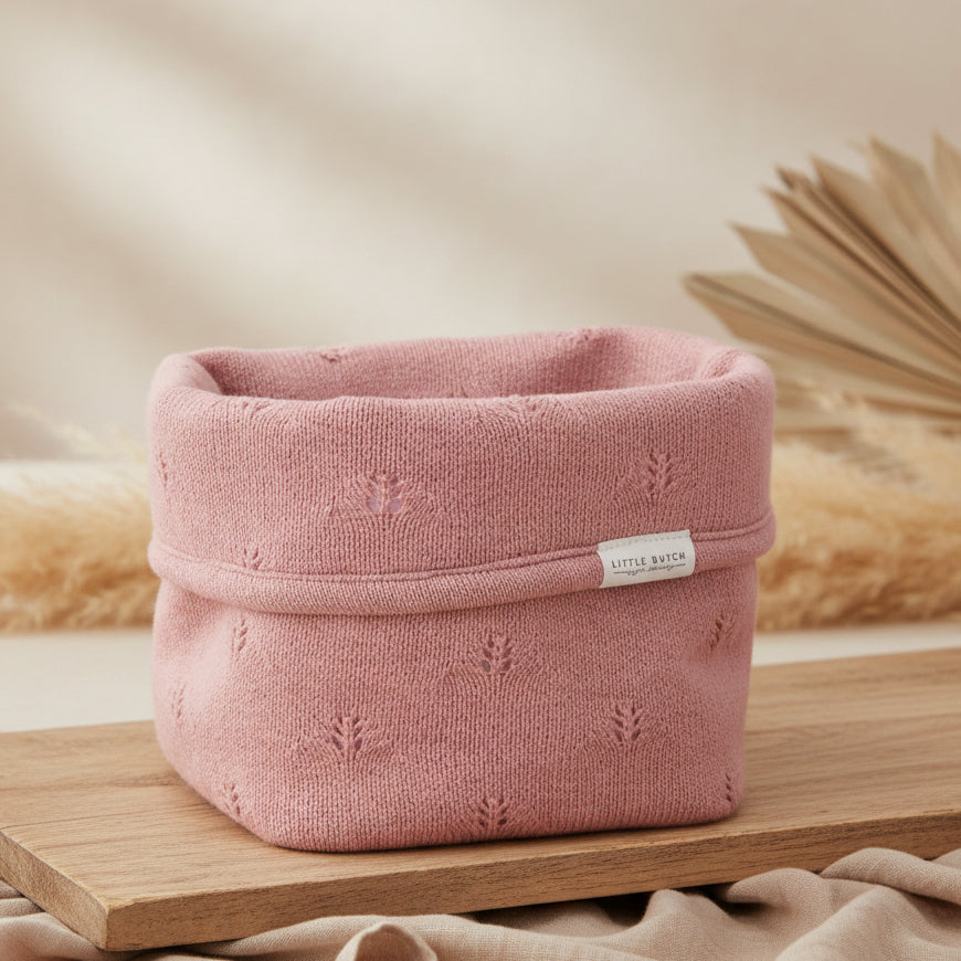 Pflegekörbchen gestickt klein - Pure Pink Blush | Little Dutch