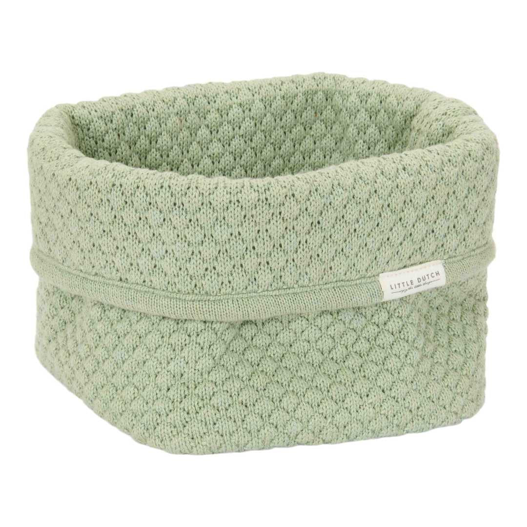Klein geborduurd voedingsmandje - Pure Sage | Little Dutch