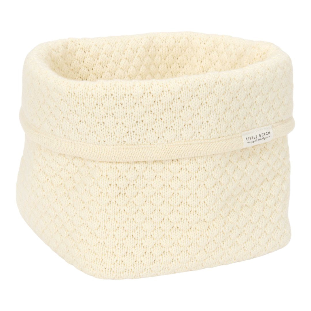 Klein geborduurd voedingsmandje - Pure Soft White | Little Dutch