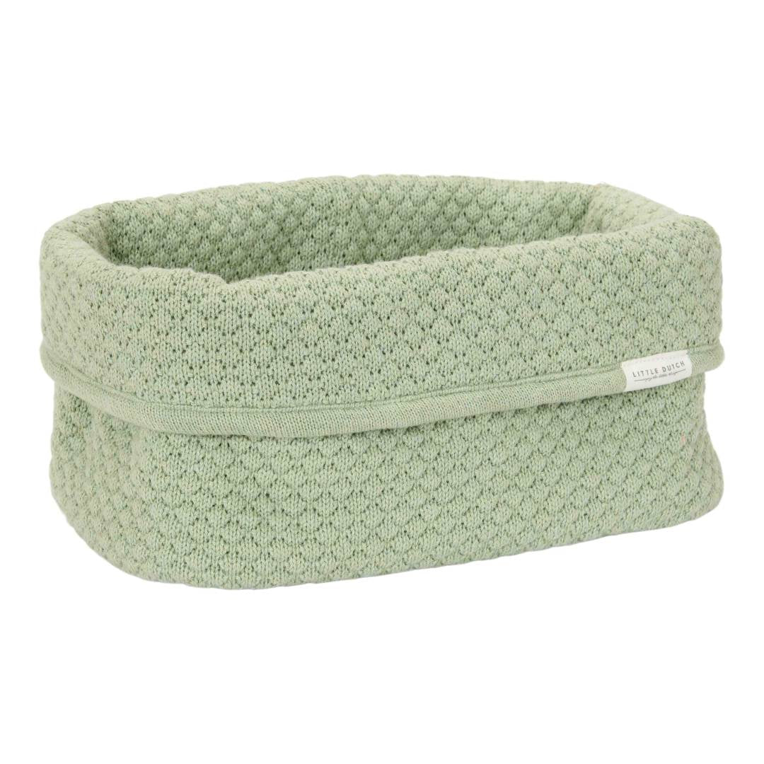 Geborduurde voedingsmand groot - Pure Sage | Little Dutch