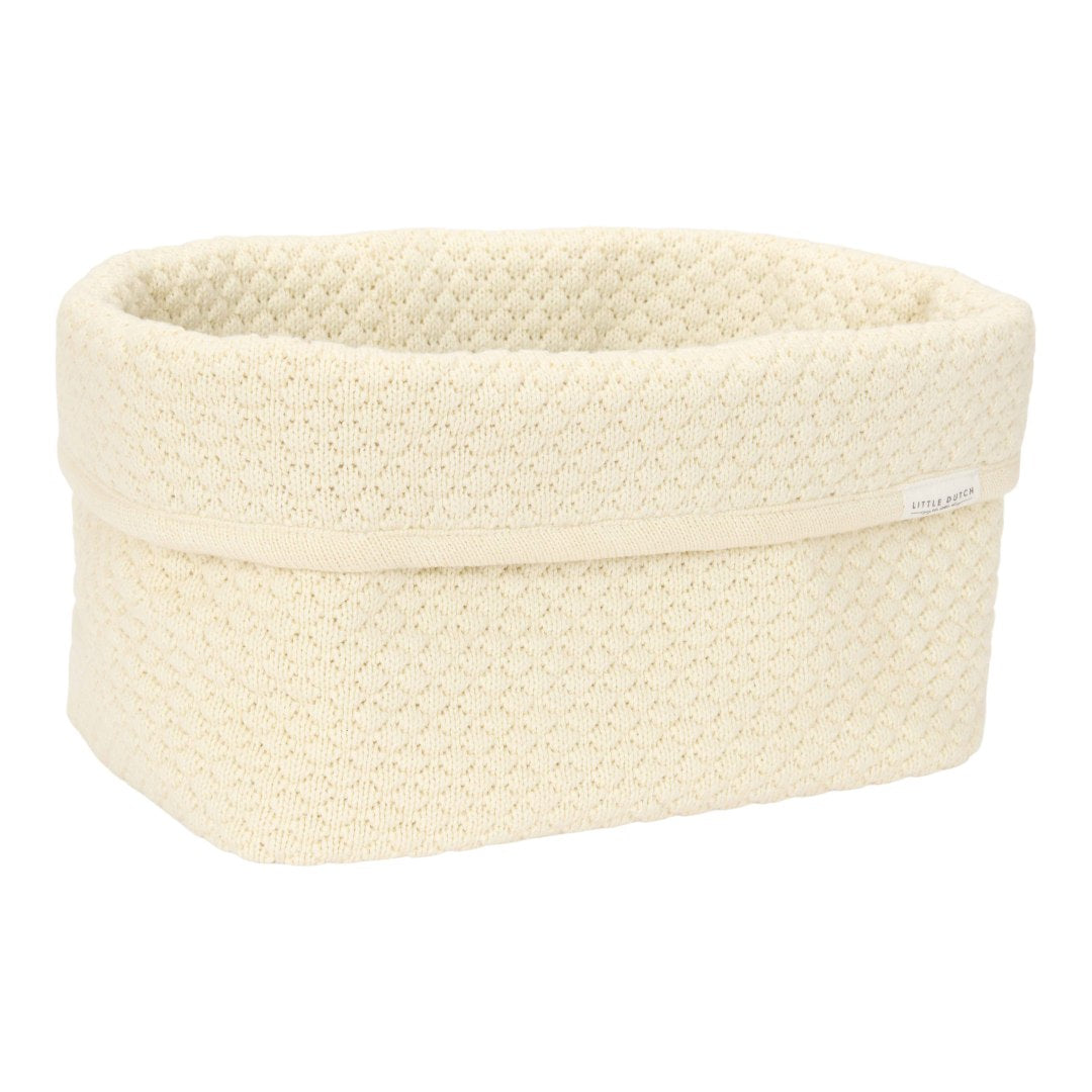 Geborduurde voedingsmand groot - Pure Soft White | Little Dutch
