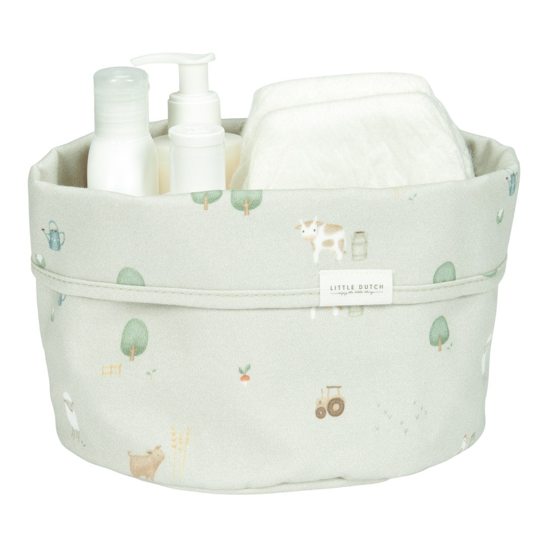 Round nursing basket - Little Farm | Little Dutch