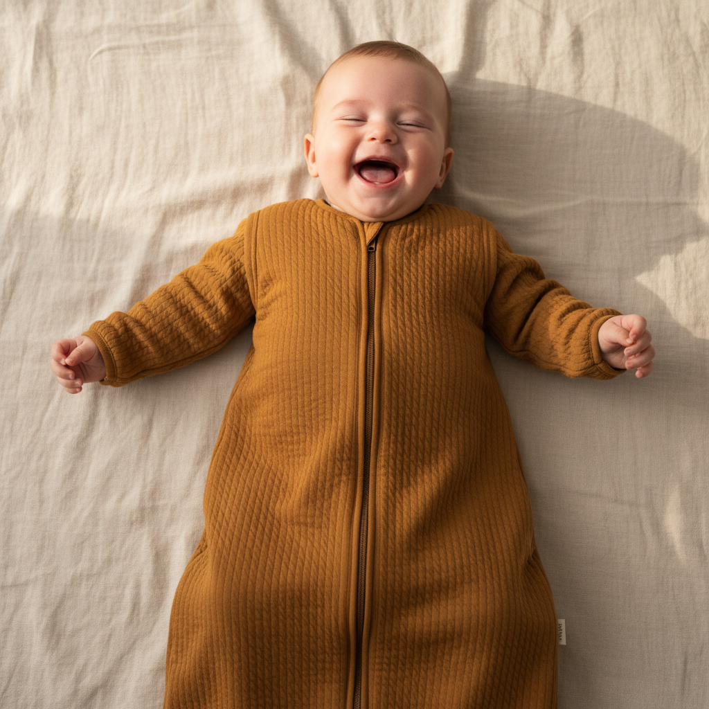 Schlafsack Winter 90 cm Pure Ochre Spice, ocker | Little Dutch