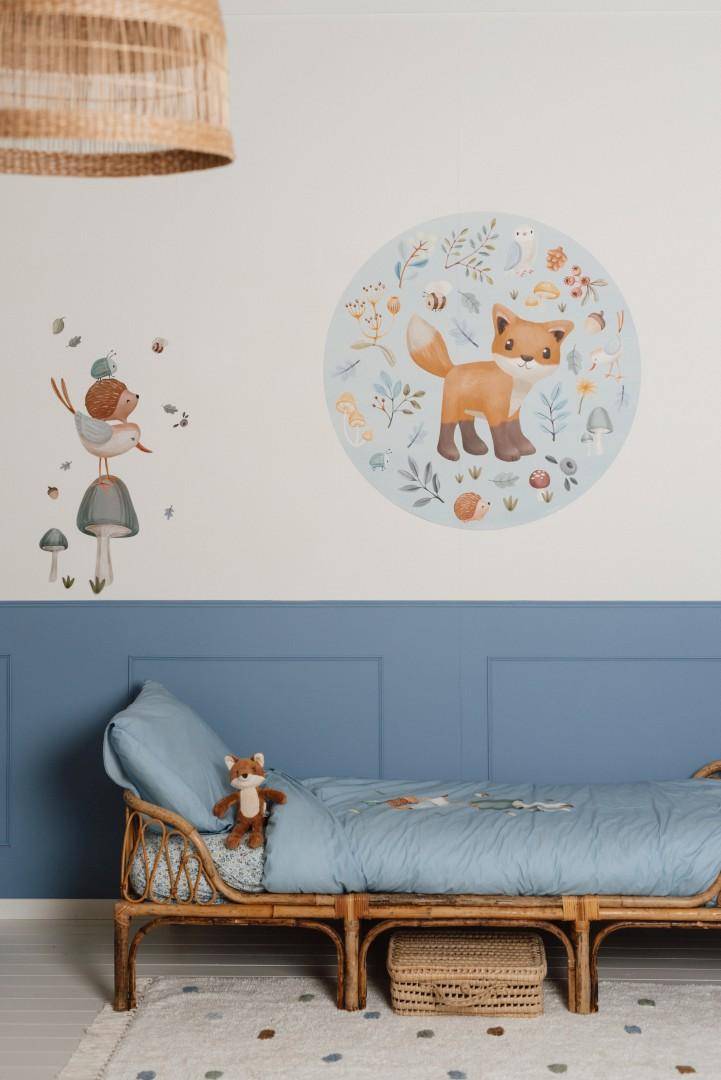 Blue/multi-colored non-slip dot rug - 120 x 170 cm | Little Dutch