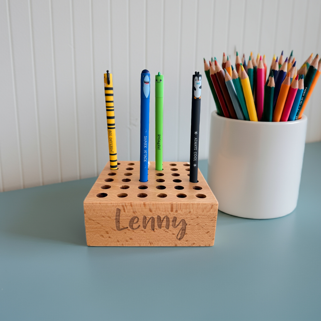 Personalized wooden pen holder suitable for Legami &amp; other pens | Smack buffer