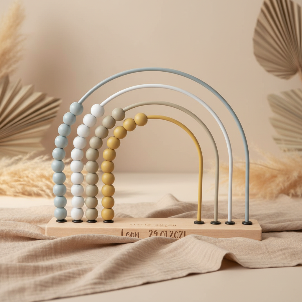 Personalisierter Rechenschieber Regenbogen blau | Little Dutch by Schmatzepuffer®