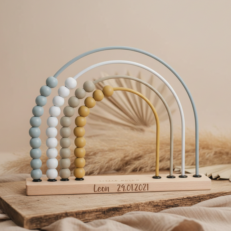 Personalisierter Rechenschieber Regenbogen blau  by Schmatzepuffer®