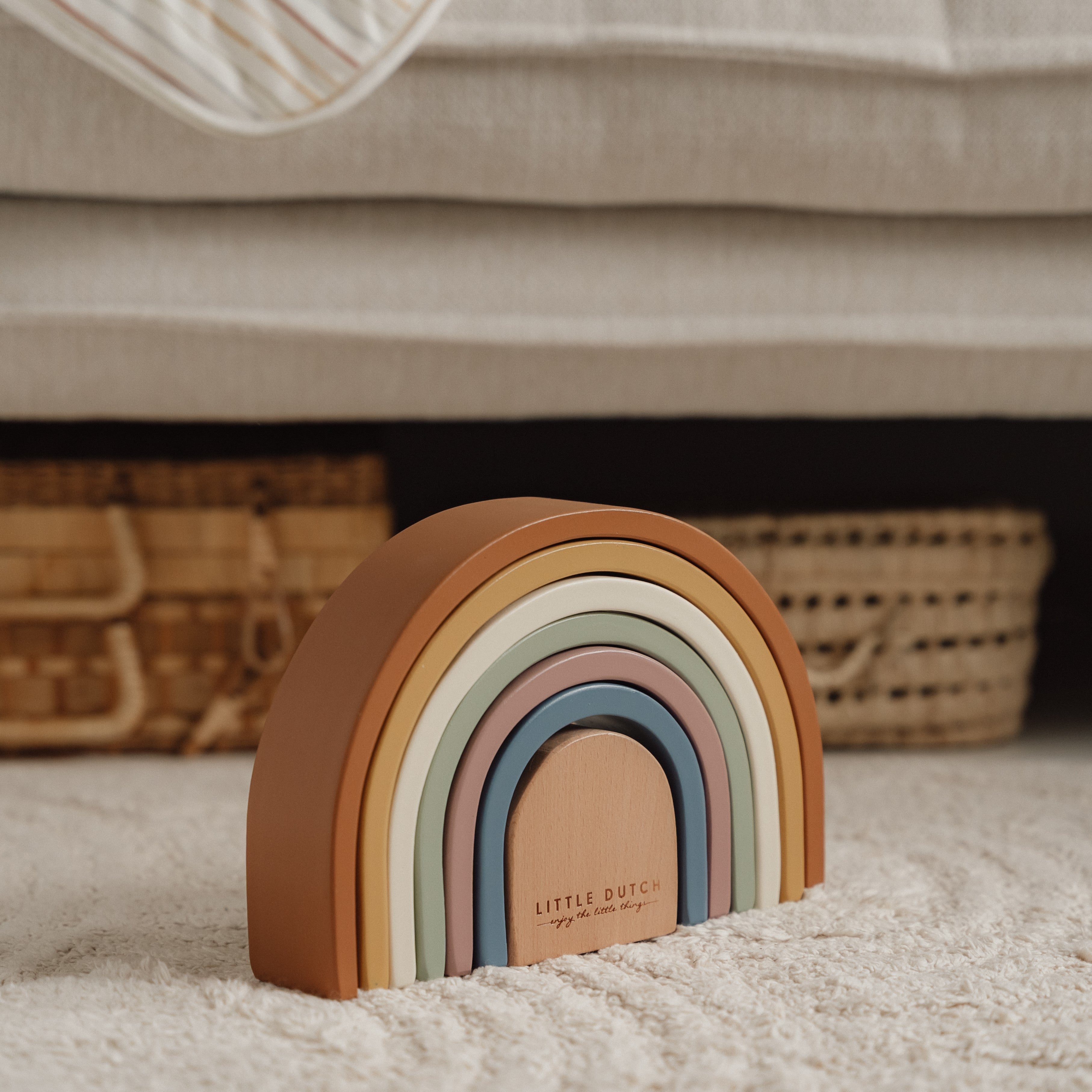 Stacking Rainbow Vintage – Personalized Baby Gift | Little Dutch